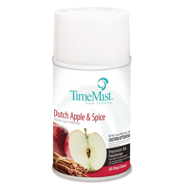 Premium Metered Air Freshener Refill, Dutch Apple and Spice, 6.6 oz Aerosol Spray, 12/Carton
