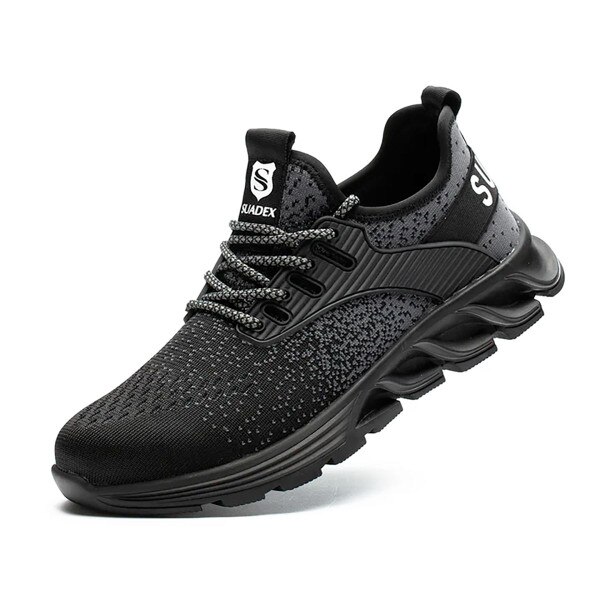 Speed Suadex Comfortable Lightweight Steel Toe Shoes Black Mens