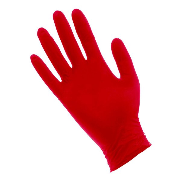 Red Nitrile Powder Free Gloves Large, 1000/case H154/L