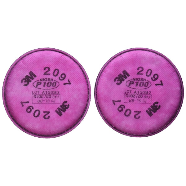 Particulate Filter 2097/07184/P100, Nuisance Level Organic Vapor Relief, 2/Pack