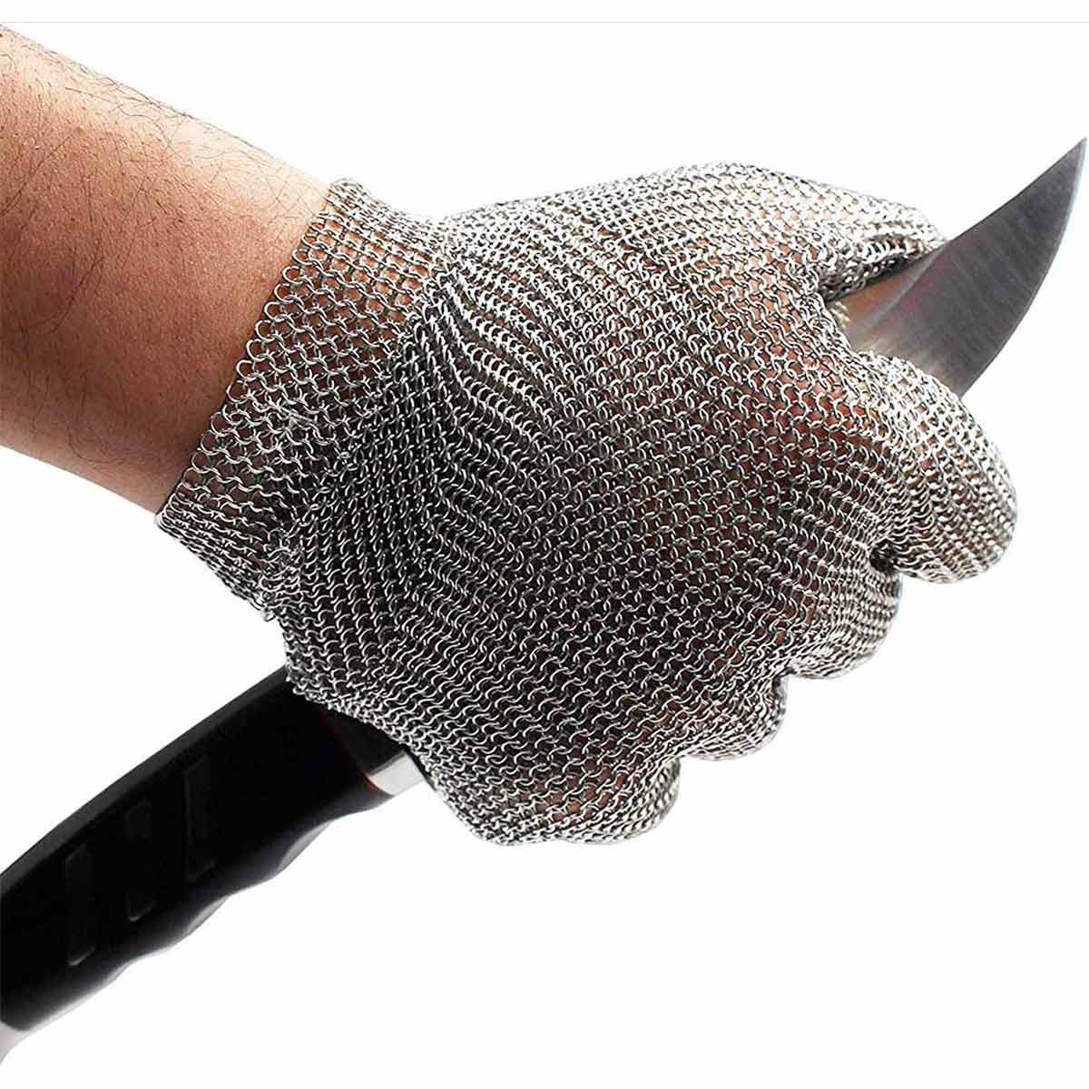 thumbnail image 2 of Honeywell 5912L MS Extended Cuff Stainless Steel Mesh Glove – Size Large – Cut Protection 2 of 6